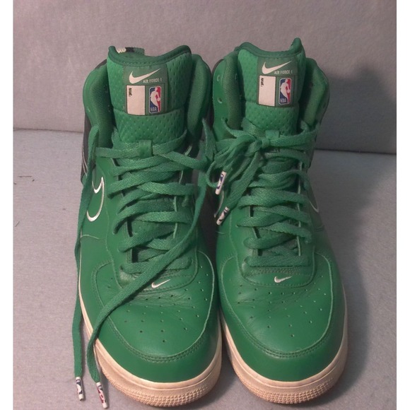 NIKE AIR FORCE 1 HIGH PREMIUM ID "NBA BOSTON CETLICS" SZ 12 RARE! [AQ3956-992] - Picture 2 of 6